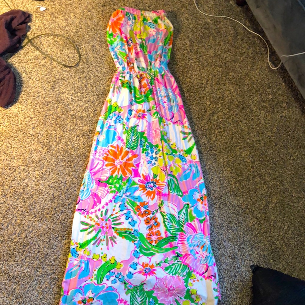 Strapless Lilly Pulitzer maxi dress